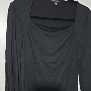 Banana Republic Black Button-Detail Top